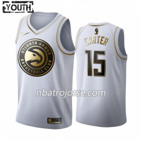 Barn Atlanta Hawks Tröja Vince Carter 15 2019-20 Nike Vit Golden Edition Swingman